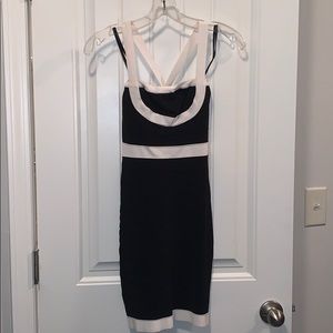 Black Bandage BeBe Dress